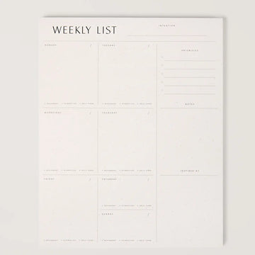 WILDEHOUSE PAPER | weekly list pad