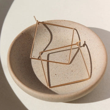 TOKEN JEWELRY | square hoops